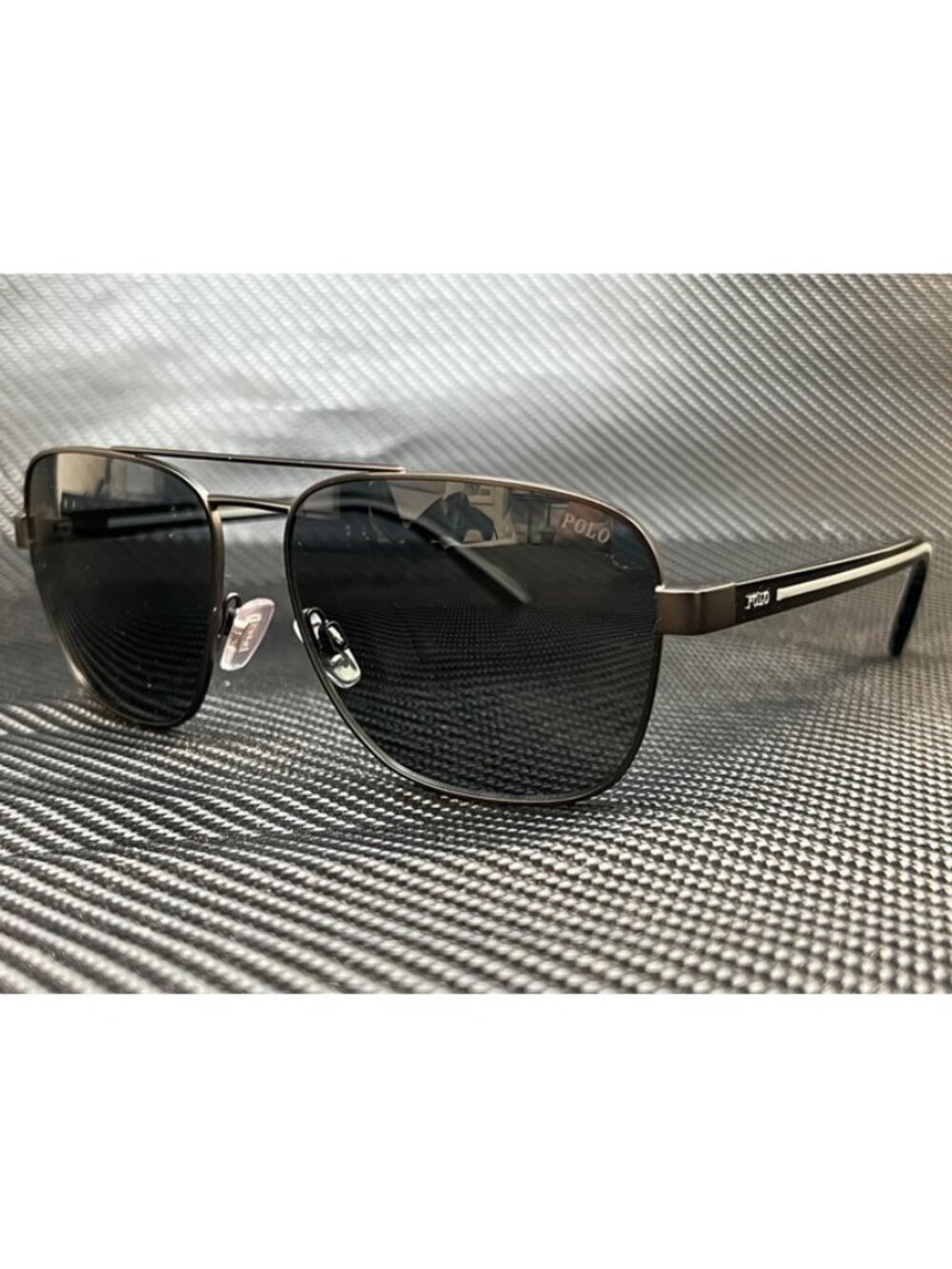 New Polo Ralph Lauren Men Semishiny Dark Gunmetal Sunglasses 59- 16- 145